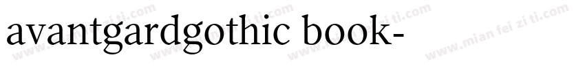 avantgardgothic book字体转换